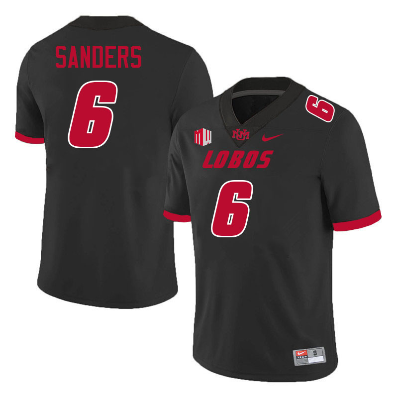 Eli Sanders UNM Lobos Jersey,New Mexico Lobos Football Jersey,Uniforms-Black